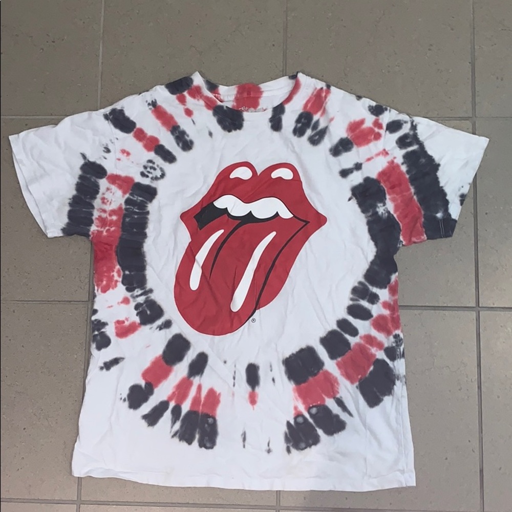 tie-dye rolling stones oversized t-shirt!
